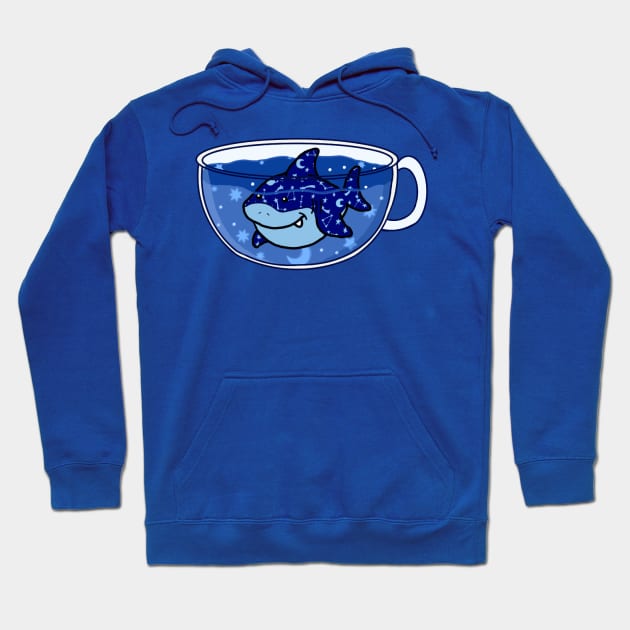 Sleepy Shark Tea Hoodie by Octopus Cafe